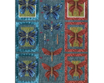 Pre - dec metal butterflies framed-DU248866