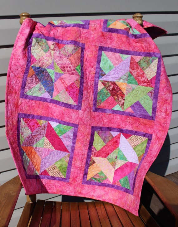Beautiful Batik Baby Quilt Item 1603