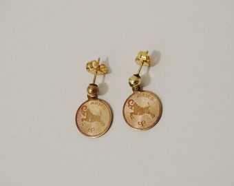 Vintage Aries 12k gold filled stamped Earrings.
