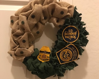 Border patrol uniform wreath