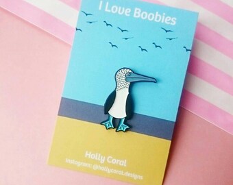 Blue Footed Booby Bird Enamel Pin