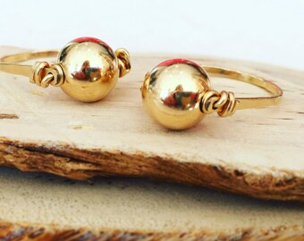 Minimalist jewelry, Gold ring, Minimalist ring, Stacked gold ring, Simple ring, Gold filled ring, Ball ring, Minimalist gold ring