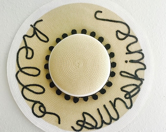 CUSTOMIZABLE** Sun Hat with Black Accents