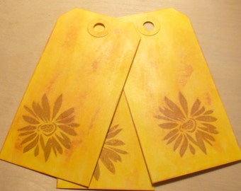 Inked and Stamped Tags - Set of 3