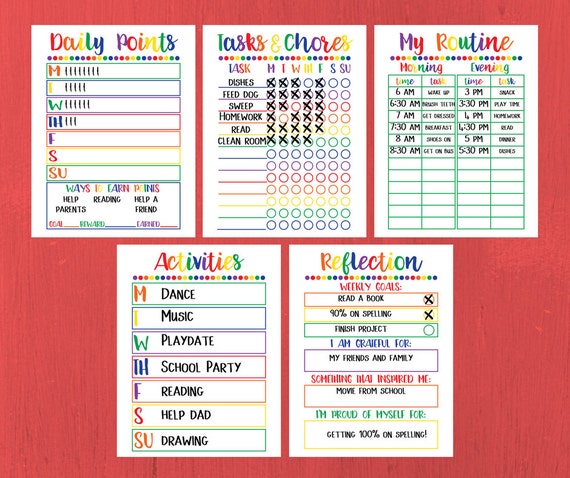 Kids Chore Chart Printable Kids Reward Chart