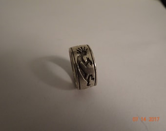 Sterling Silver Kokopelli Band Ring - size 4 1/2