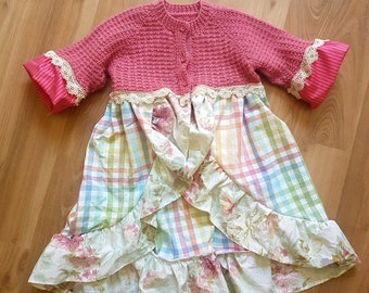 Girls upcycled jacket size 2