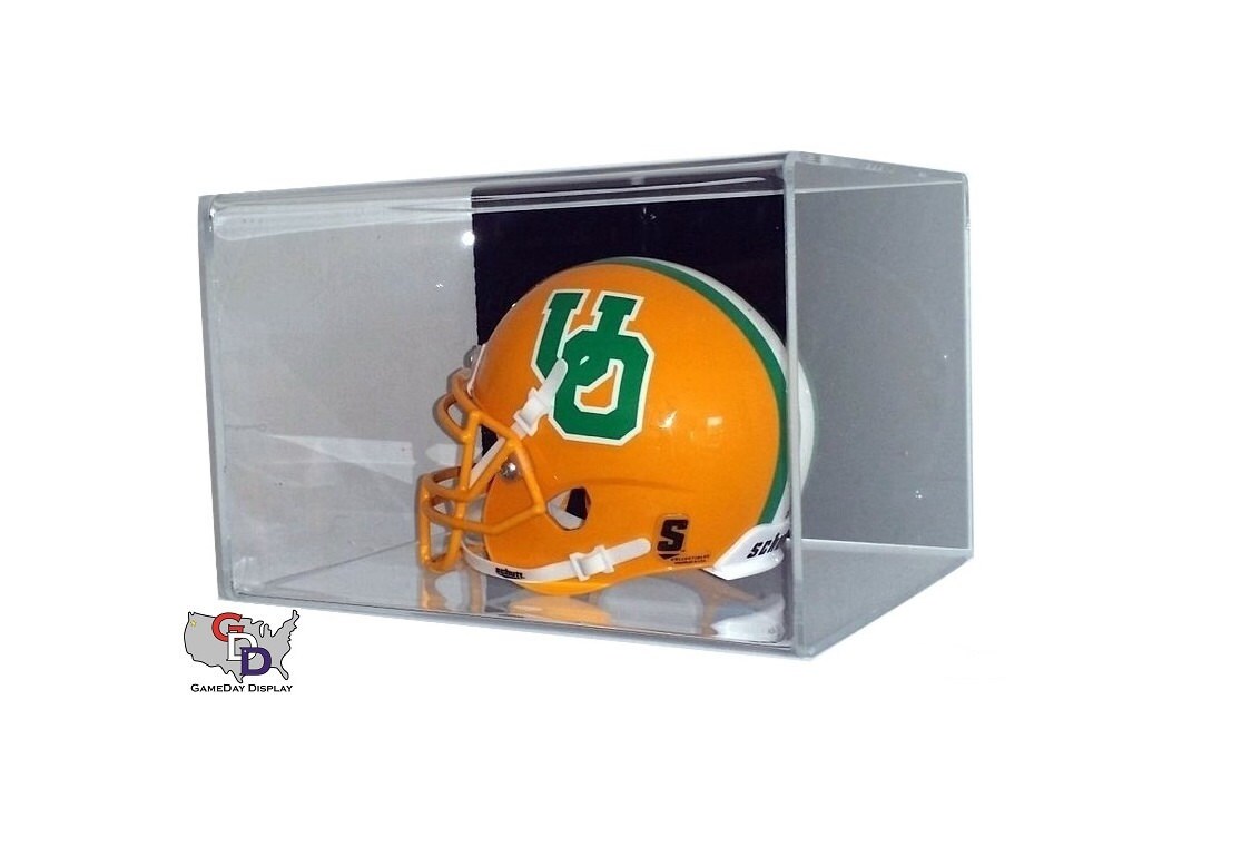 Acrylic Wall Mount Mini Helmet Display Case UV Holder NFL NCAA