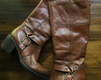 clarks leather riding boots