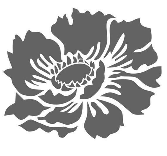 Download Anemone Flower 190 micron Mylar Stencil durable and sturdy 6