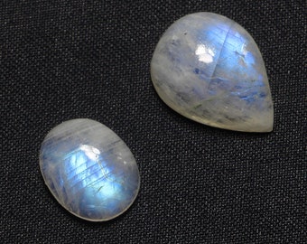 2 Pieces Lot, Ranbow Moonstone, Top Quality, Blue Fire, Wirewrap, Jewelry, Handmade, High Polished, Gemstones Wholesalers