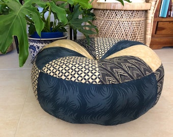 Unfilled 24 Inch 'Storm' Floor Cushion Cover, Made in Australia, Boho, Pouffe, Pouf, Floor Seating, Meditation Cushion, Gypsy, Eclectic,