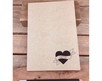 Coffee Eco Notebook, Jotter, Sketchbook, Journal A5