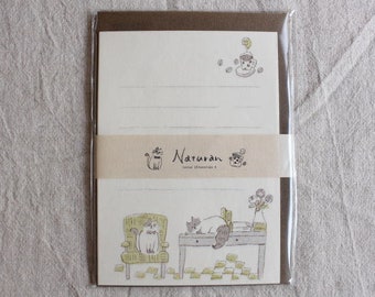 Cat Washi Letter Writing Set | Animal Letter Set | Letter Writing Set - 12 papers - 4 envelopes - 9408
