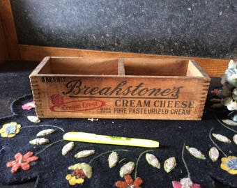 Vintage 1940’s Breakstone Cream Cheese dovetailed box