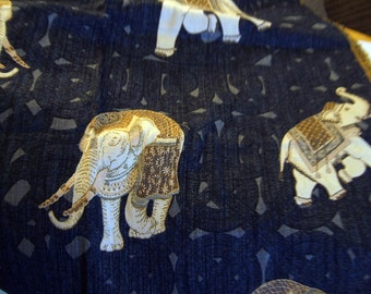 Awesome elephant print similar to denim color and weight