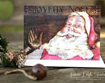 Vintage Santa Christmas Card