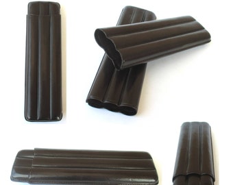 CONOISSEUR N.1 Cigar Case 3 finger Brown - AS011