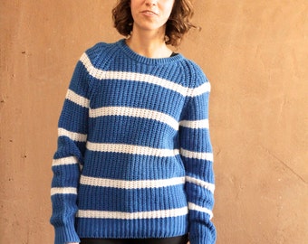 NIRVANA grunge 90s simple STRIPED grunge SLOUCHY warm sweater