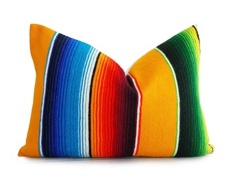 Serape Pillow, Bohemian Pillows, Throw Pillow, Pillow Cover, Striped Pillow, Cushion, Mexican Pillow, Boho Decor, Lumbar, Birthday Gift Idea