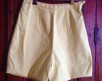 1960s Ladies Lemon Yellow 'Gidget' Shorts - S
