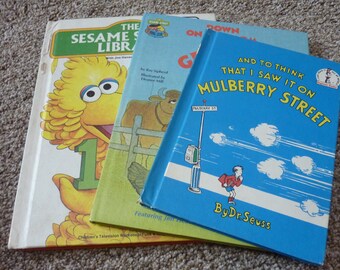 vintage Sesame Street and Dr Seuss