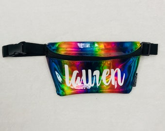 Personalized Rainbow Metallic Fanny Pack
