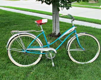 Vintage Bicycle | GORGEOUS Mid Century J. C. Higgins Flightliner Bicycle | Built-in Dual Headlight WORKS! | Perfect MCM Bike Cruiser