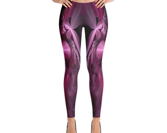 Black n Pink Butterfly Leggings