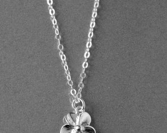 Sterling silver flower necklace