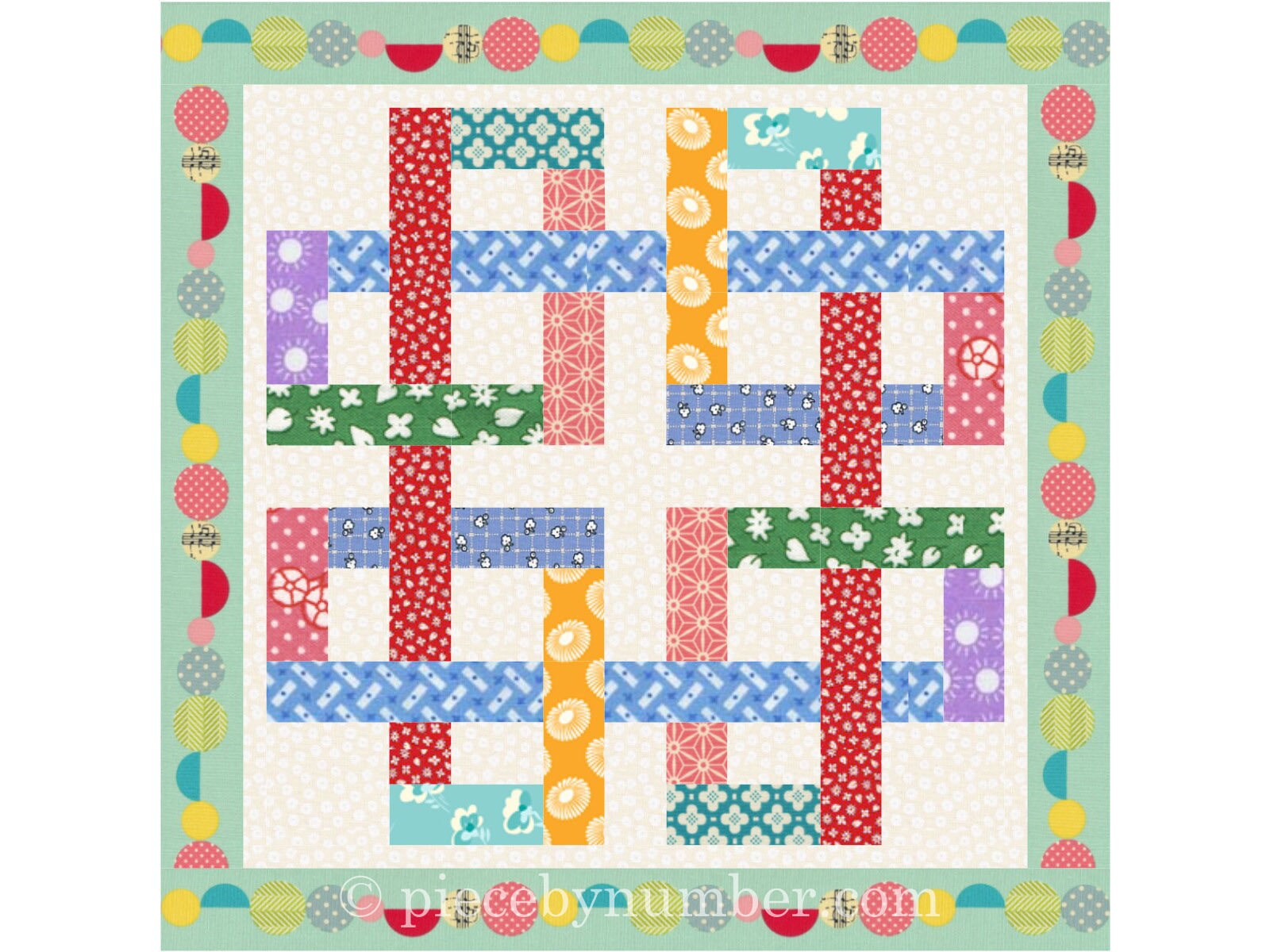 Zentricity rotary cut quilt block pattern easy celtic knot