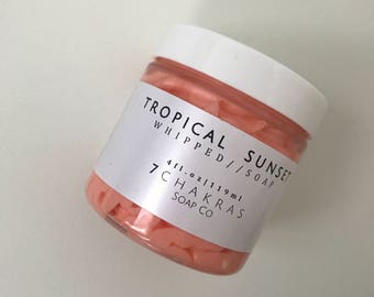 Tropical Sunset Whipped Soap, Cream Soap