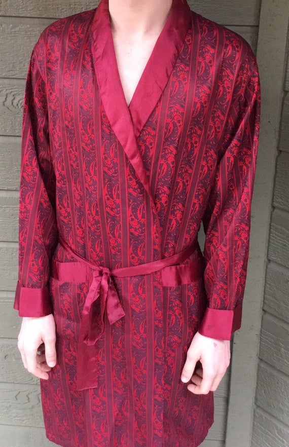 Men's Vintage Smoking Jacket Made in England Silky soft