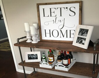 Industrial Bar Cart - Rustic Bar Cart - Coffee Cart - Kitchen Island - Industrial Cart - Roll-away bar - Steampunk Furniture - Wine Cart