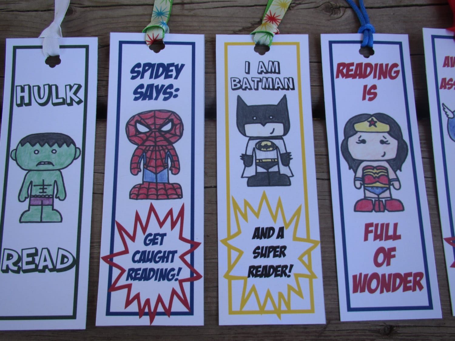 Batman Bookmarks Superhero Instant Download Printable