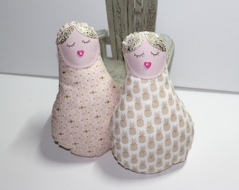 THE MAMA pineapple fabric doll and apricot