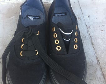black platform sneakers womens 6us