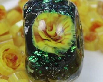 Fiery Rose Complex Flower Murrini - COE 90