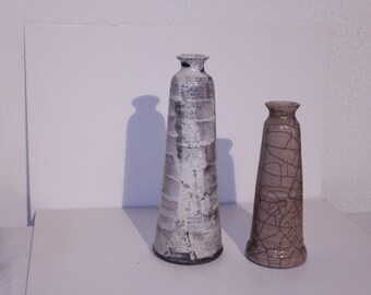 Soliflor raku ceramic (left)