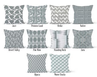 Gray Pillow Cover, Decorative Throw Pillow Covers, Euro Pillow Sham 16 x 16, 18 x 18, 20 x 20, 22 x 22, 24 x 24, 26 x 26
