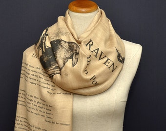 The Raven by Edgar Allan Poe Shawl Scarf Wrap