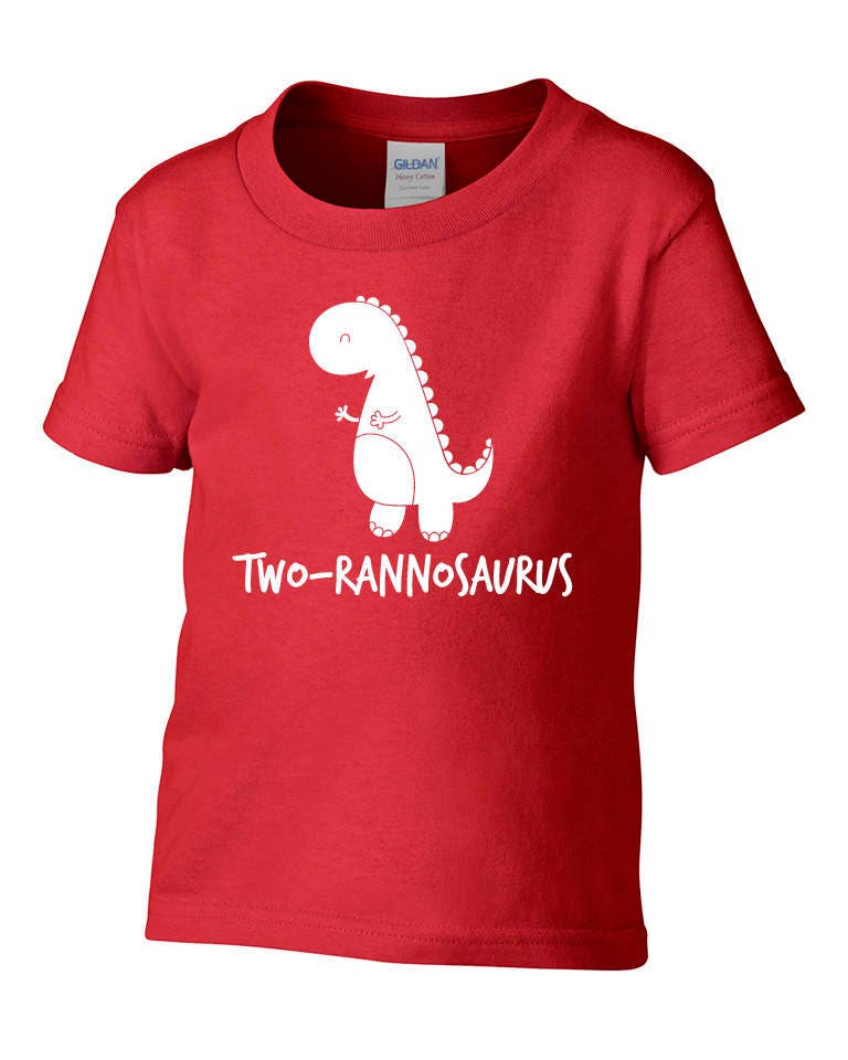 Two-Rannosaurus Toddler Shirt Turning 2 2nd Birthday