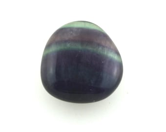 Rainbow fluorite small tumblestone, high grade tumbled polishedfluorite crystal, pocket stone