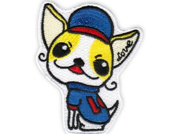 ICONA Embroidery Sticker Patch - Chihuahua - Baseball