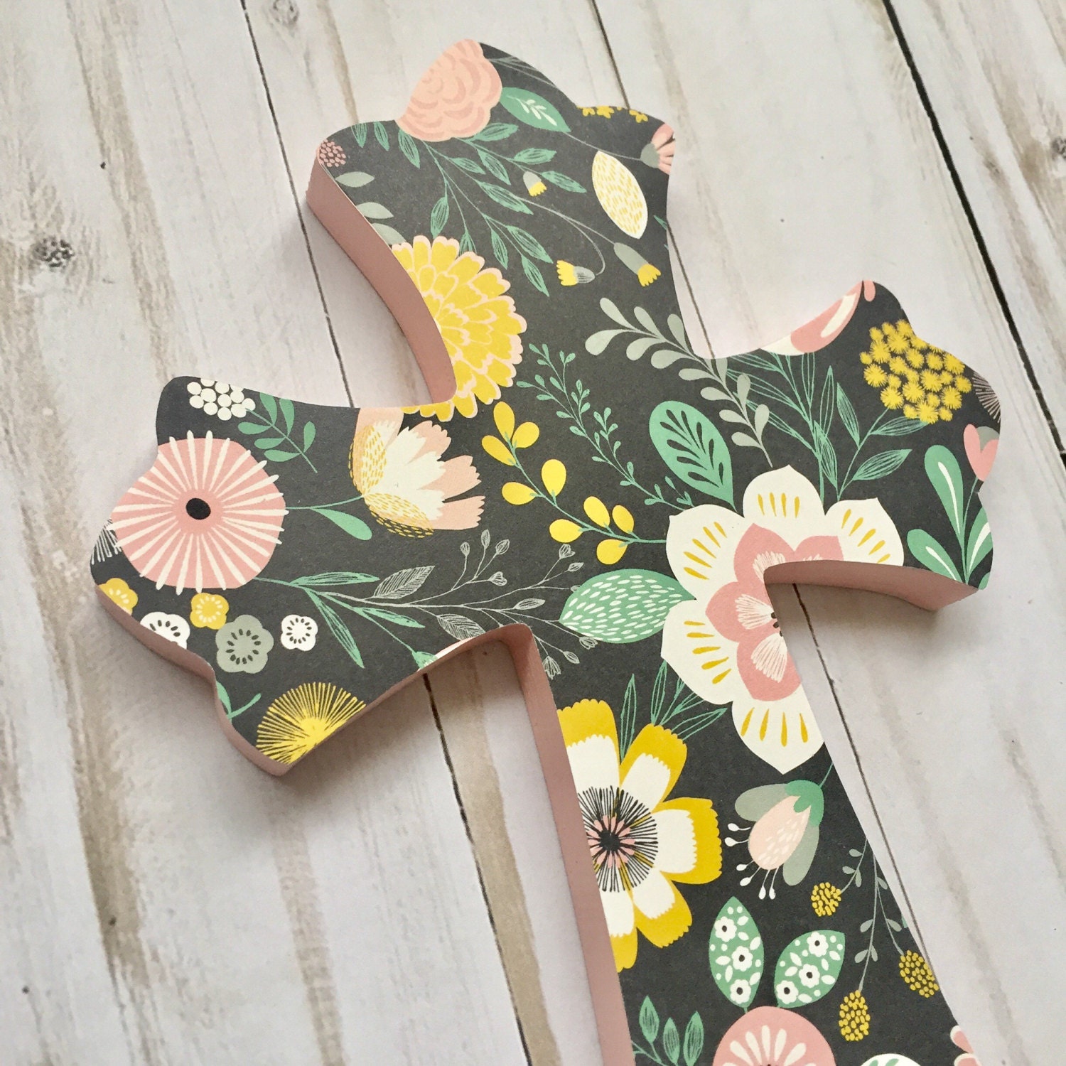 Baptism Cross Girl Baptism Gift Floral Cross Baby