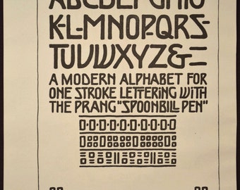 Alphabet Wall Art Lettering Wall Decor Typography Ephemera Antique Print