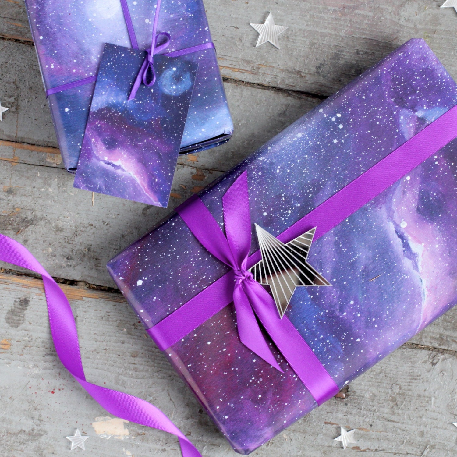 galaxy print wrapping paper space gift wrap constellation gift wrap