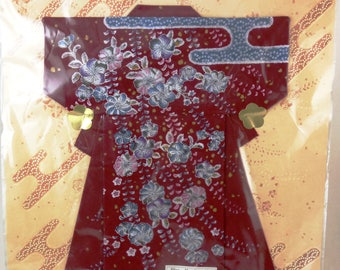 Play Handkerchief from Japan Folded into a Kimono with directions