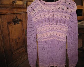 Pink Purple PULLOVER cotton long sleeve