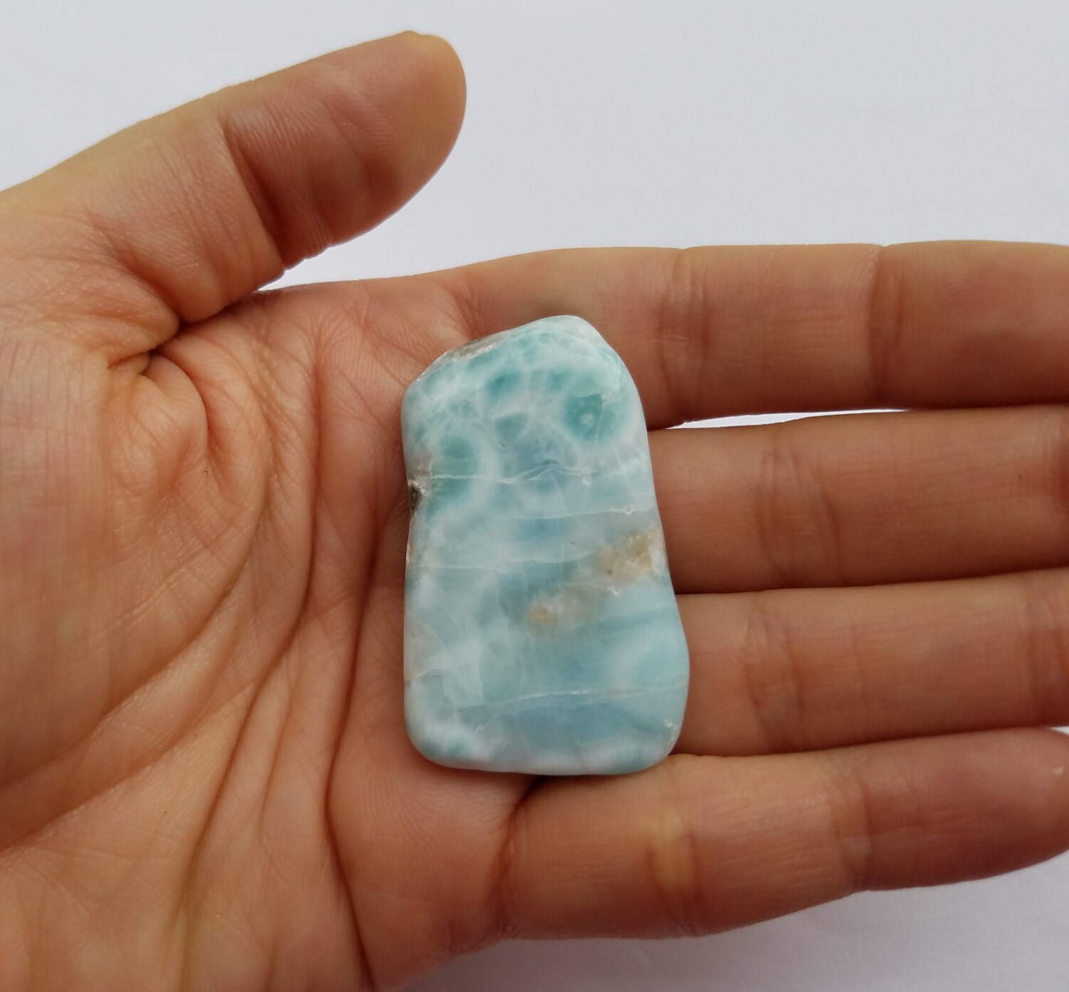 Larimar Stone Caribbean Larimar Large Cabochon Genuine